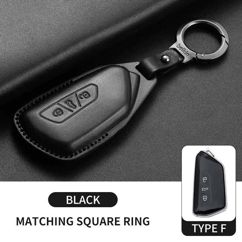 

Кожаный чехол для автомобильного ключа, чехол для VW Volkswagen Polo Golf Passat Beetle Tiguan Skoda Octavia Kodiaq Seat Leon Altea без ключа