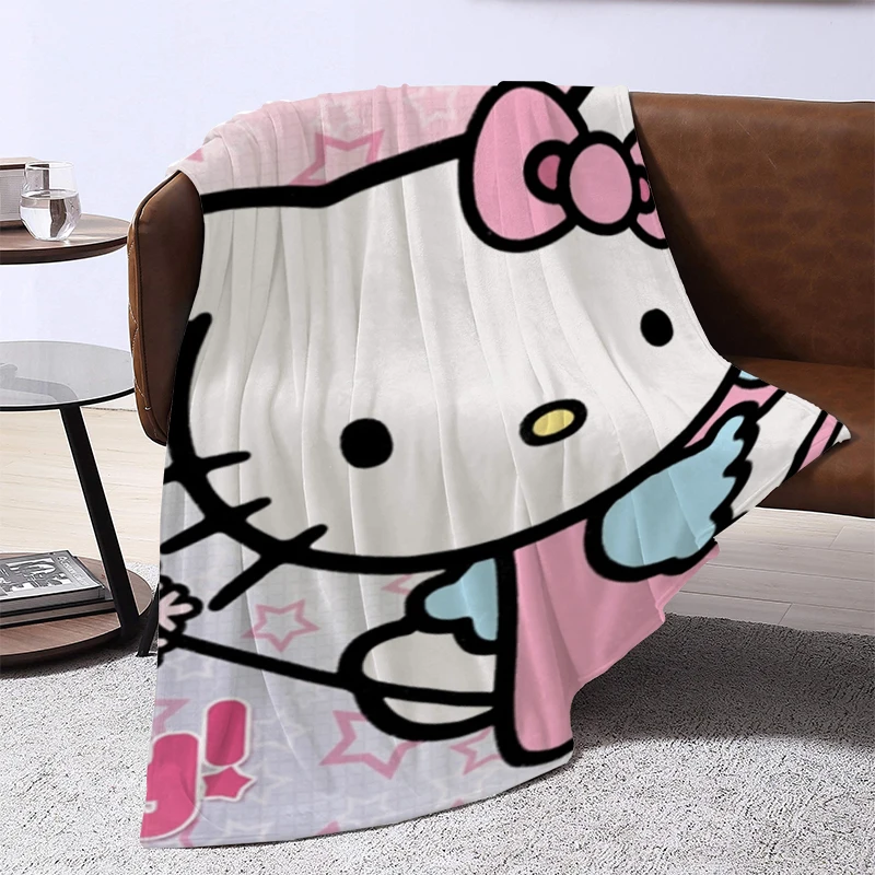 

Hellos Cat Kitty Custom Blanket Blankets for Decorative Sofa Blankets for Bed Furry Summer Comforter Throw & Throws Double Anime