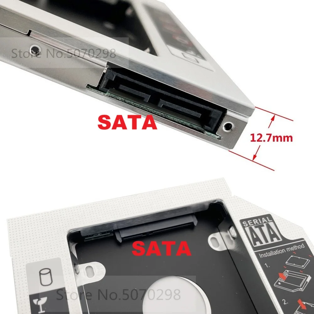 Фото Кронштейн для второго оптического отсека HD SSD для HP dv6-2177la dv6-3090ca dv6-1220ec dv7-6152er DV6t-6100 dv6-7078 dv6-1360ep dv6-3013cl №3