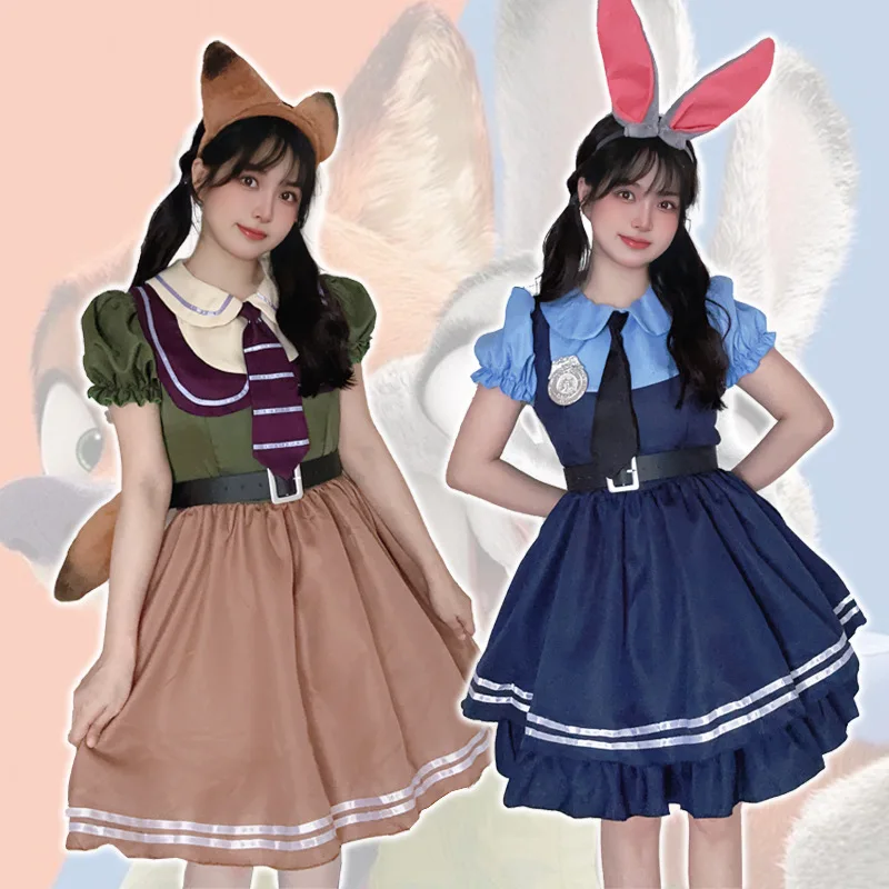 

Zootopia Judy Cosplay Dress For Women Cosplay Anime Judy Hopps Dress Cartoon Joint Style Dress Cosplay Maid Rabbit Cloth