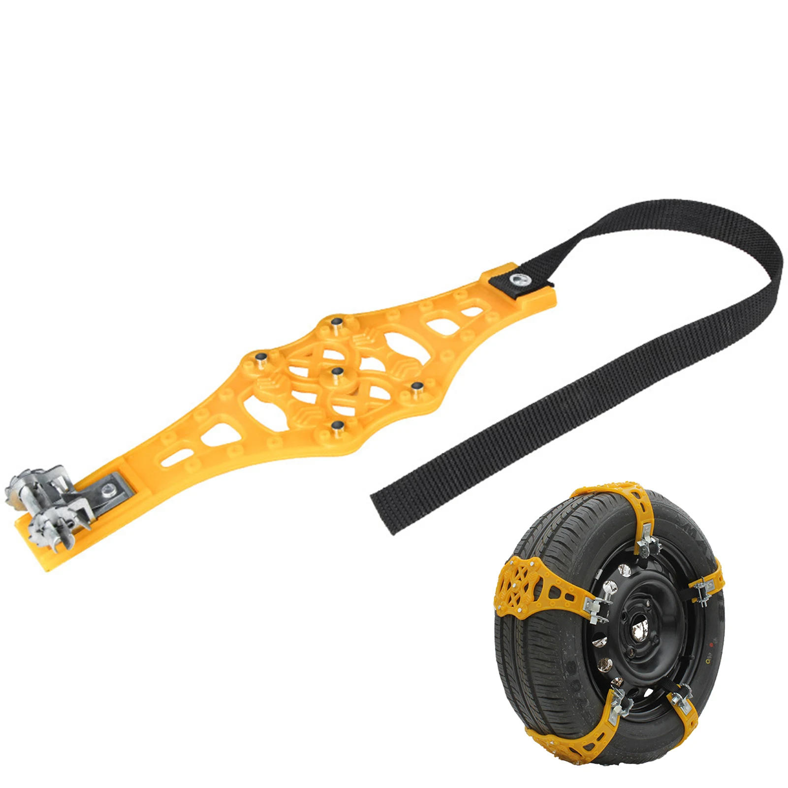 

1pc Car Snow Chains Anti-Skid Emergency Car Tire Traction Chain Universal Thickened TPU Winter Car Snow Wheel Chain For Car SUVs