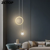 modern led acrylic all copper design chandelier gold bedroom decorative hanging pendant light for living room bar shop cafe lamp
