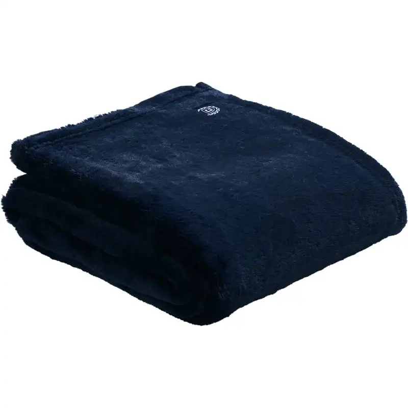 

Bed Blanket with Faux Fur Reverse - Full/Queen 90 X 90, Blue