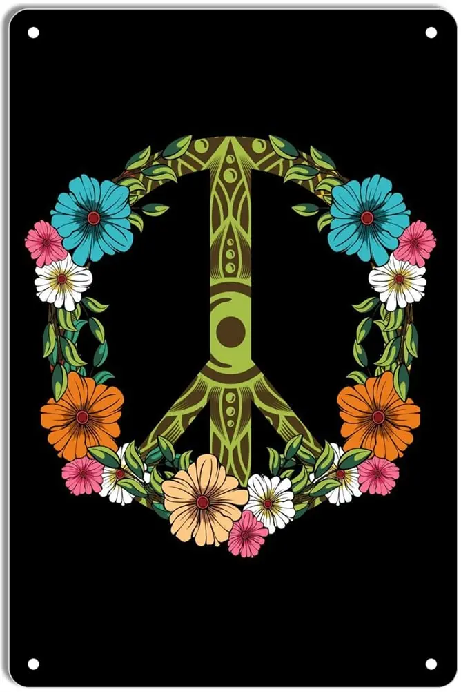 Ретро жестяные знаки, знаки о любви и мире Fl, металлический налет, Винтажный дизайн для бара, паба, мужчин, кафе, спальни, гаража, двора, плакаты