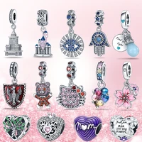 evil eye castle charms beads fit original 925 sterling silver pandora charm bracelet diy jewelry making women gift