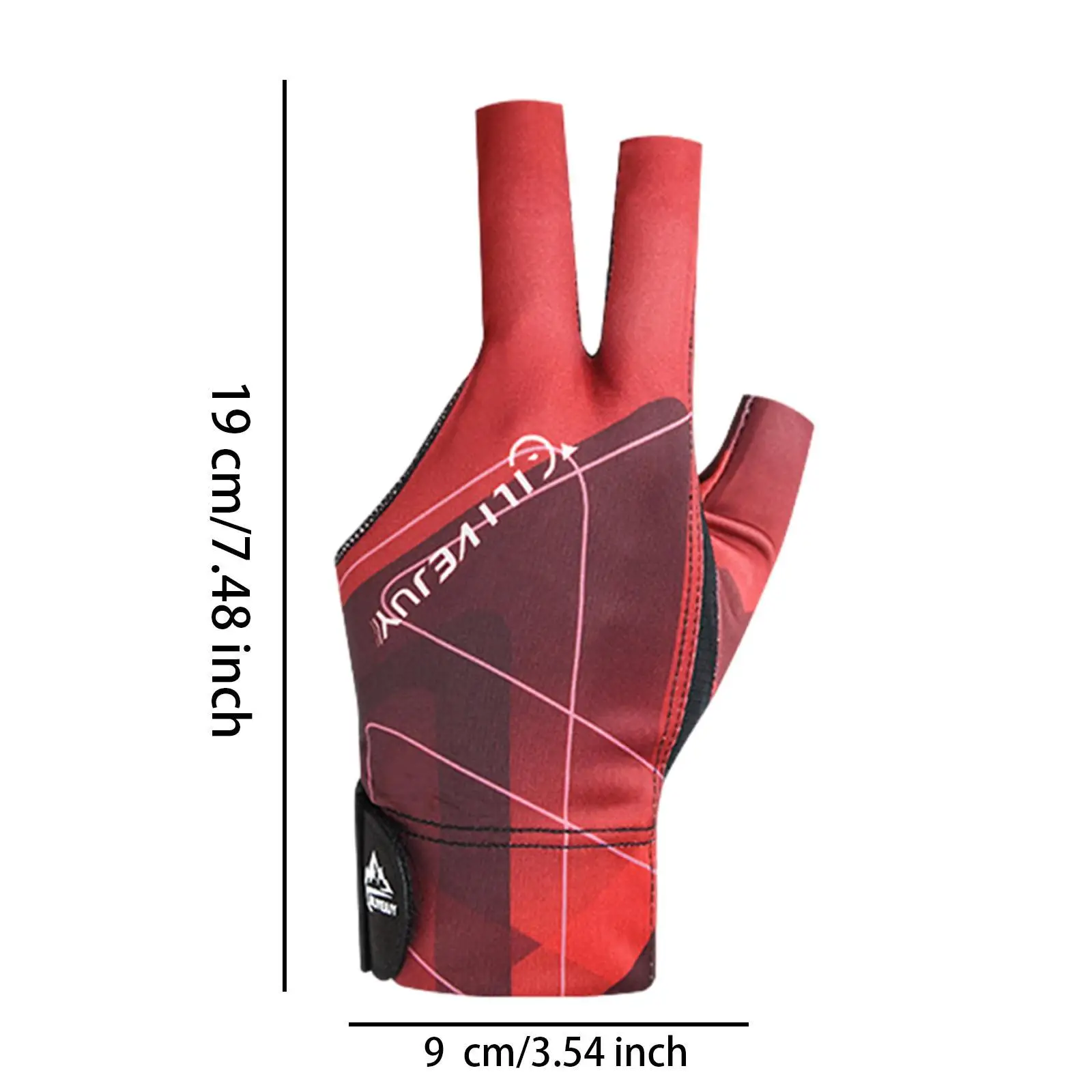 3-пальцевые перчатки для бильярда нескользящие регулируемые левой руки дышащие