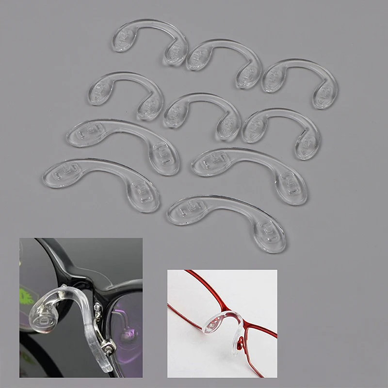 

10Pcs New Glasses Nose Pads Adhesive Silicone Nose Pads Non-slip Clear Thin Nosepads For Glasses Eyeglasses Sunglasses