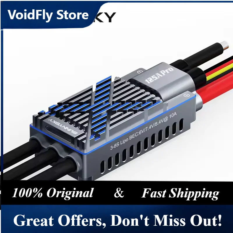 Фото Контроллер скорости VoidFly SUNNYSKY X125A PRO SBEC 3-8S X125A ESC для радиоуправляемых самолетов 70-90E 3D P3A с фиксированным крылом/вертолетов серии 420-550 №1
