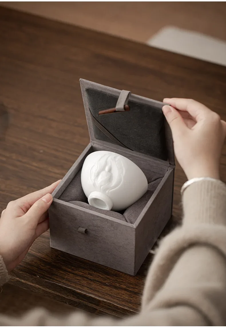 Ледяные семена Нефритовая фарфоровая чашка Высококачественная чайная большая