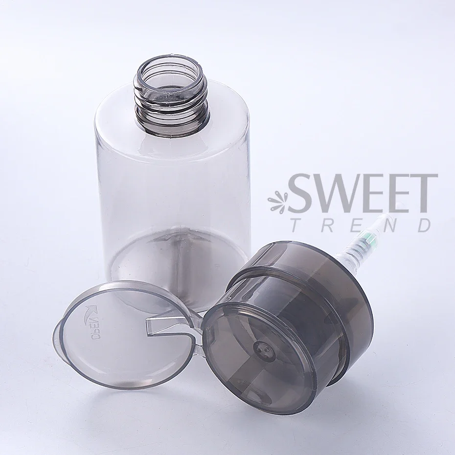 Пустая бутылка с насосом для ногтей 100 мл