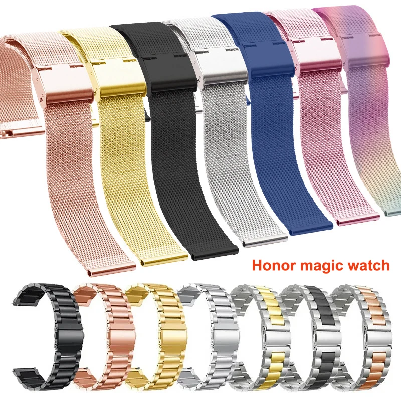 Metal Watchband For HUAWEI WATCH GT 2 GT2 46mm 42mm Band Bracelet for HONOR Magic ES Watch 20mm 22mm Stainless Steel Watchband