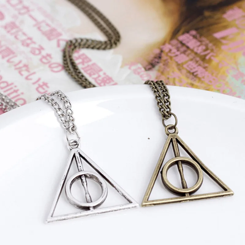 

Geometry Shape Pendant Deathly Hallows Hot Metal Gift Pendant Necklace Deathly Hallows Metal Silver Necklace Pendant As Gifts