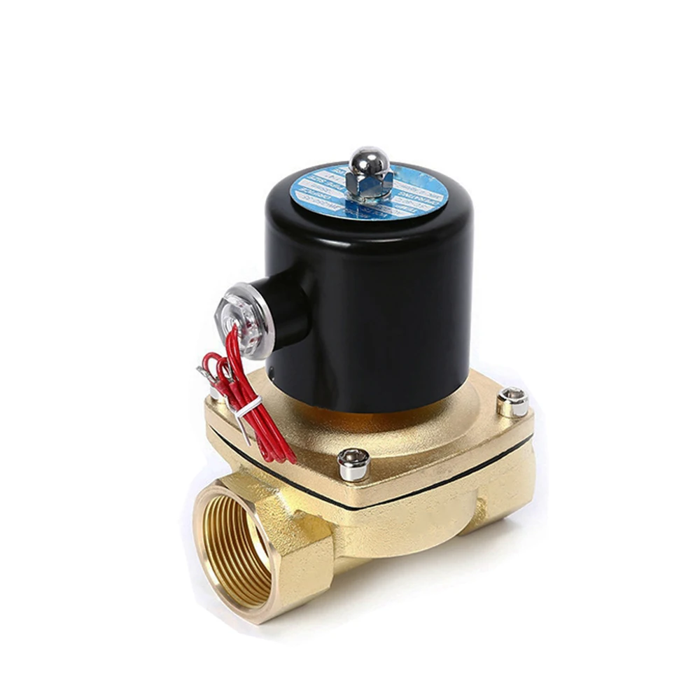 Клапан соленоида DN15 1/2" 12V 24V 220V с медным корпусом, катушкой для масла, пневматической водой и гелием для газа.