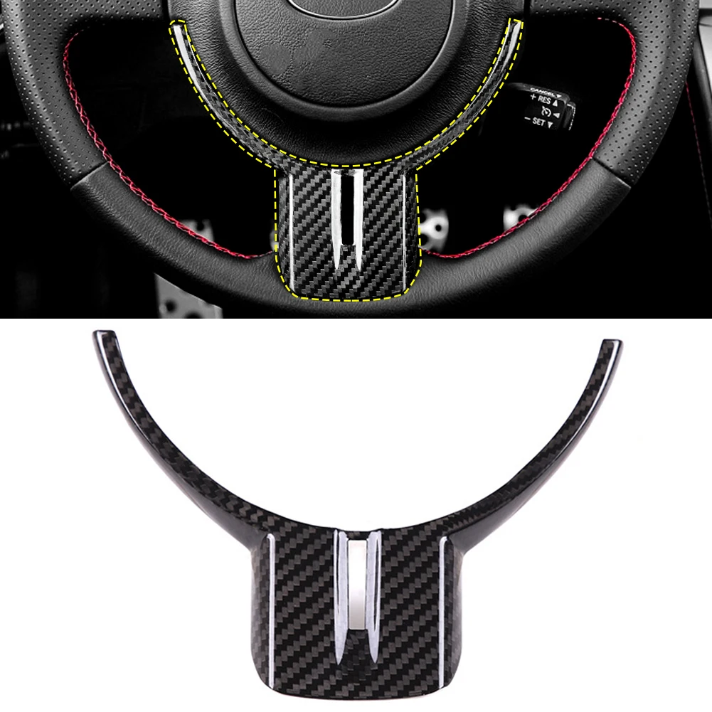 

Car Steering Wheel Cover Sticker Frame Interior Trim Real Carbon Fiber for Subaru BRZ Toyota 86 2012-2016 Accessories