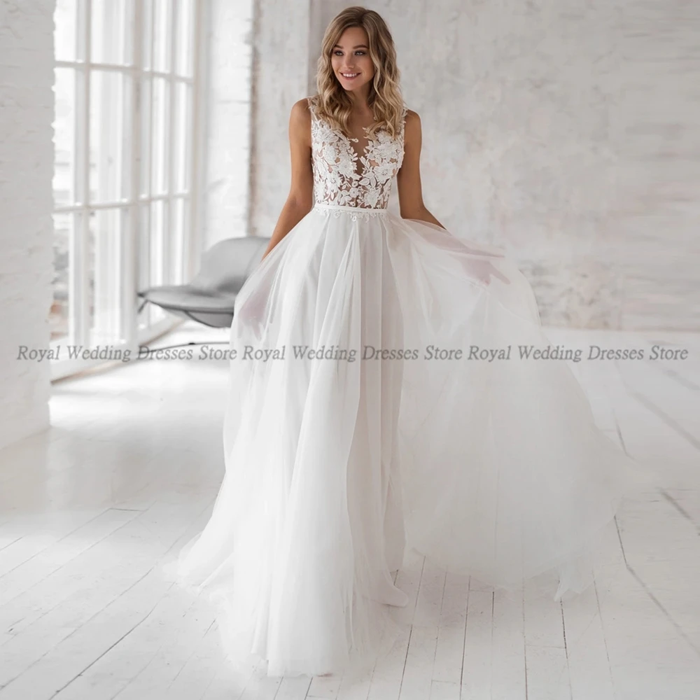 

Exquisite A Line Wedding Dresses V Neck Draped Handmade Applique Print Open Back 2022 Summer Floor Length Gowns Robe De Ma