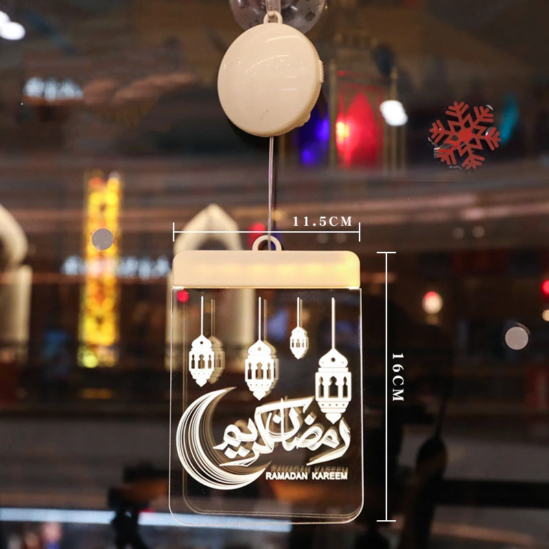 

Eid Mubarak 3D Acrylic LED Night Light Ramadan Kareem Decorations for Home Bedroom Islamic Eid Gifts Al Adha Decor Religion Lamp