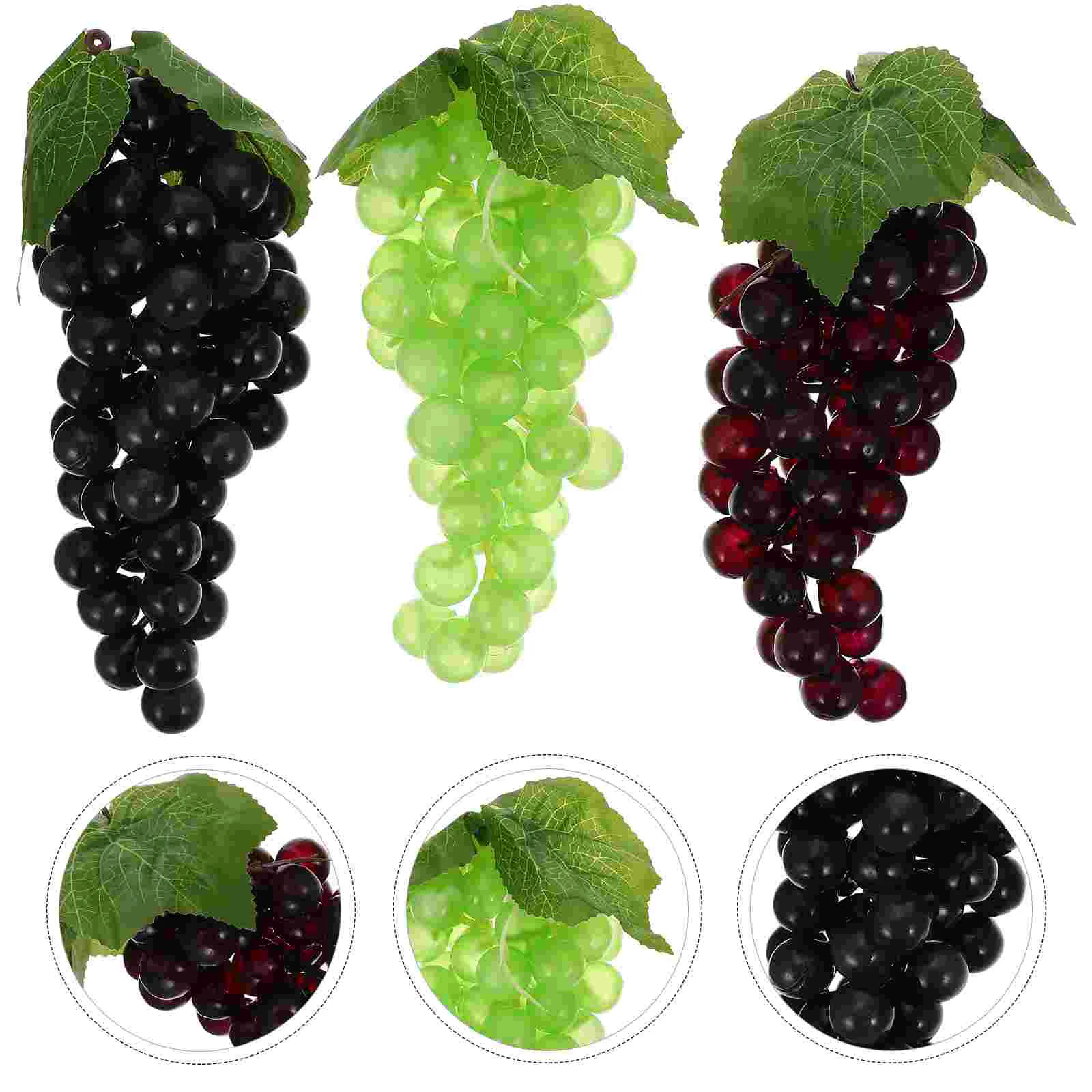 

Fruit Grapes Grape Fake Artificial Bunches Simulation Lifelike Toy Model Props Decor Decoration Bunch Faux Fruits Clusters