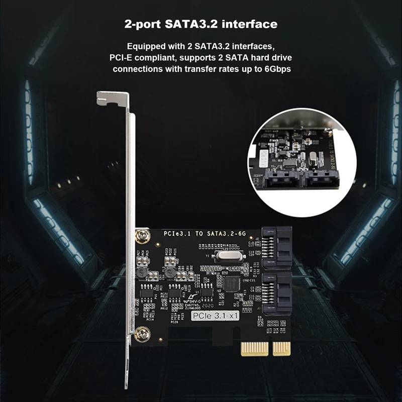 

Адаптер для жесткого диска, 2 порта, SATA3.2, 6G