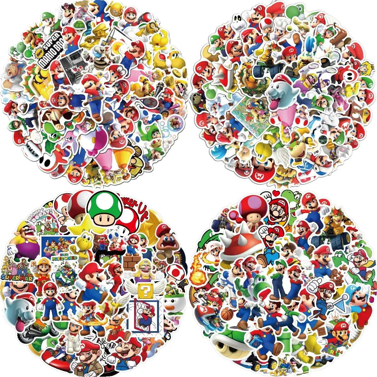 lodówka Super Mario Bros Stickers Pack Bandai Brand Cute Yoshi Donkey Kong Style na deskorolkę Rower Gitara Laptop Wodoodporny