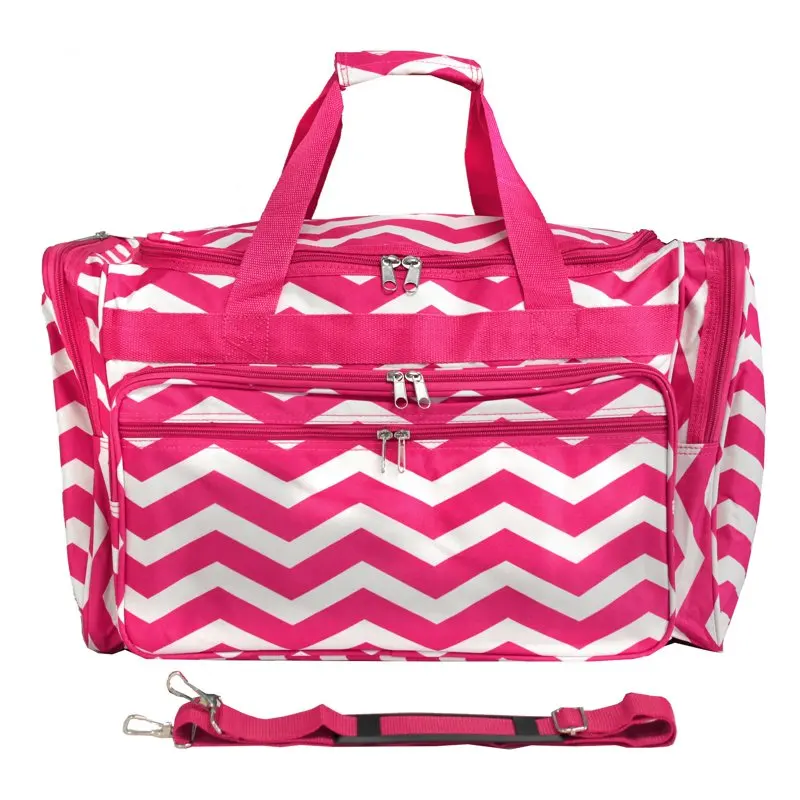 Chevron 19-inch Duffel Bag, Navy White