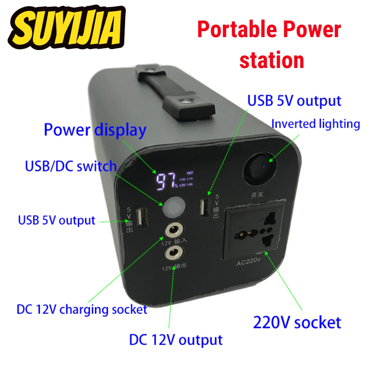 

SUYIJIA K36 220V 345Wh 108000mAh Rechargeable batteries Lithium-ion Portable Energy speciallithium Cell Outdoor picnic Emergency