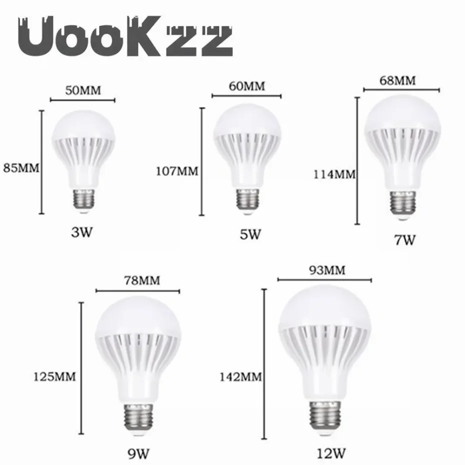 

Лампа E27 с датчиком движения, 220 В, 3 Вт, 5 Вт, 7 Вт, 9 Вт, 12 Вт