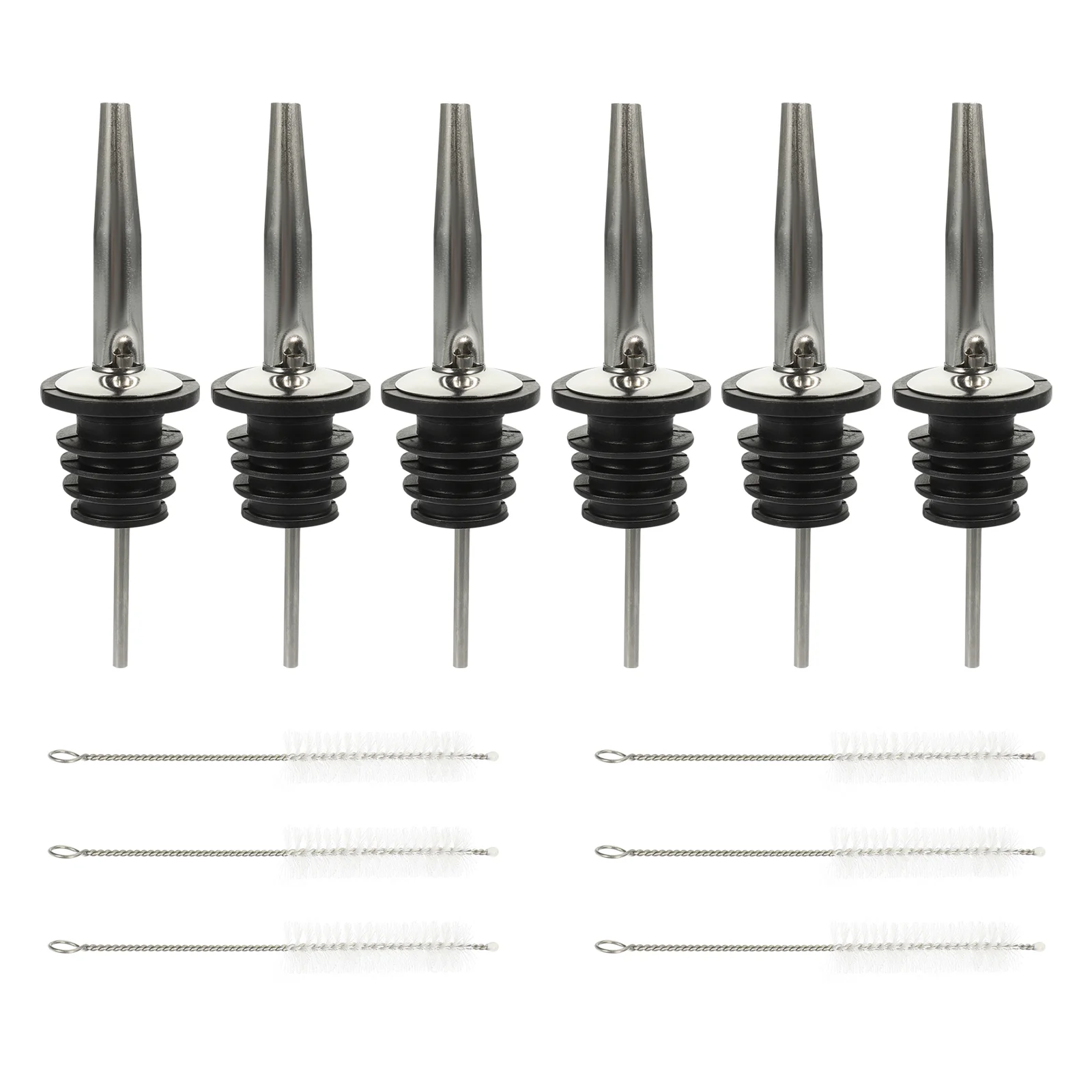 

Oil Bottle Pourer Spout Dispenser Stopper Spouts Pourers Pour Cooking Vinegar Tapered Needle Steel Kitchen accessories