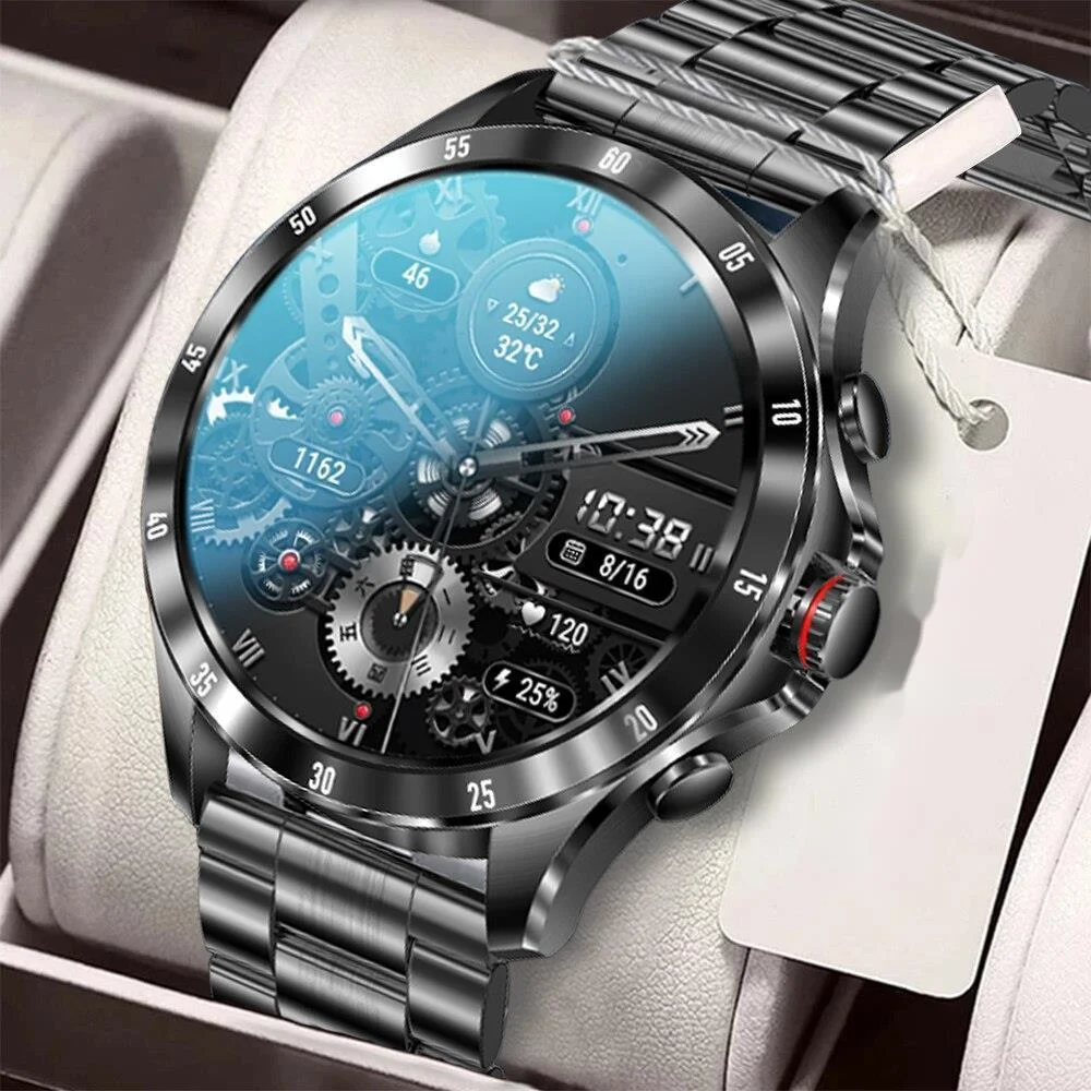 

Новинка 2023, мужские умные часы Max7 с Bluetooth, мужские часы с функцией ответа на звонки, водостойкие IP68 Смарт-часы с термометром и трекером, мужские умные часы