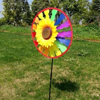 pinwheel universal round multiple colors kids colorful sunflower wind spinner ornament for yard kids pinwheel pinwheel toy
