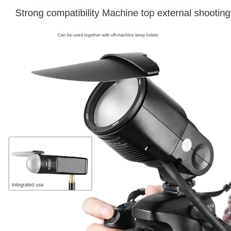 Круглая головка вспышки AK-R12 Bounce Card для Godox H200R V1 Flash Series V1-S V1-N V1-C AD200 Pro Затеняющая