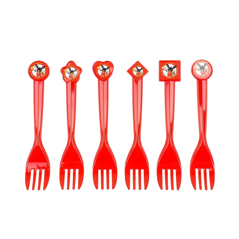 10 шт./компл. посуда с мультяшной тематикой кролика пластиковый нож вилка ложка