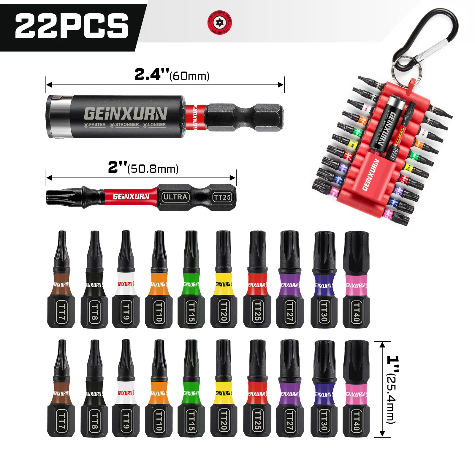 

Набор магнитных отверток Geinxurn 22 в 1 Security Torx