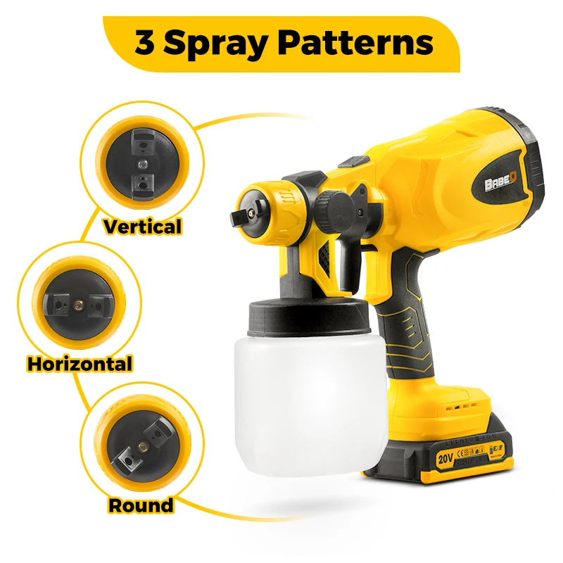 Электрический пистолет-распылитель 800 мл беспроводной распылитель краски с
