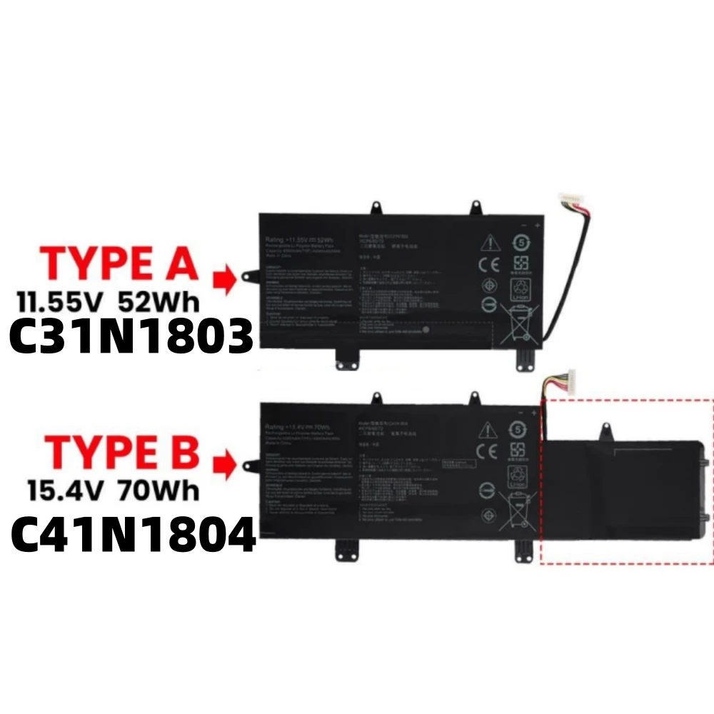 15 4 В 70 Вт H C41N1804 0B200-02980 Аккумулятор для ноутбука ASUS ZenBook Pro 14 UX450 UX450FD UX450FDX-8265 UX480