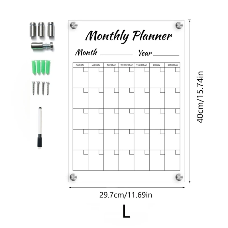 

Acrylic Calendar Board Meal Planner Board Weekly Planner Whiteboard