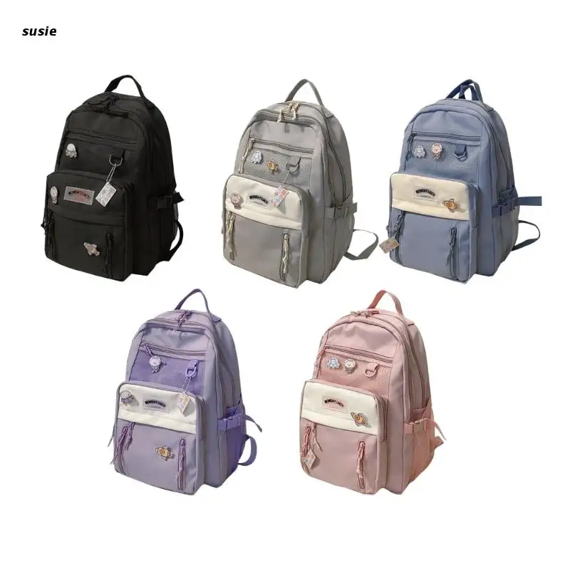 

X7YA Backpacks Large Capacity Bookbag Nylon College School Bag for Student Teen Boys