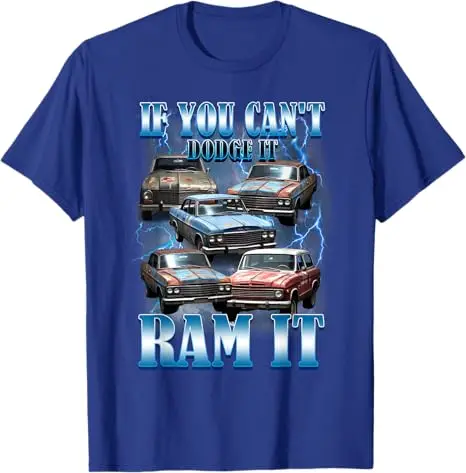 Фото Если вы не можете Dodge It Ram It Забавная футболка для любителей грузовиков и автомобилей в стиле ретро Мужская модная винтажная футболка с надписью Y2k Design Streetwear №5