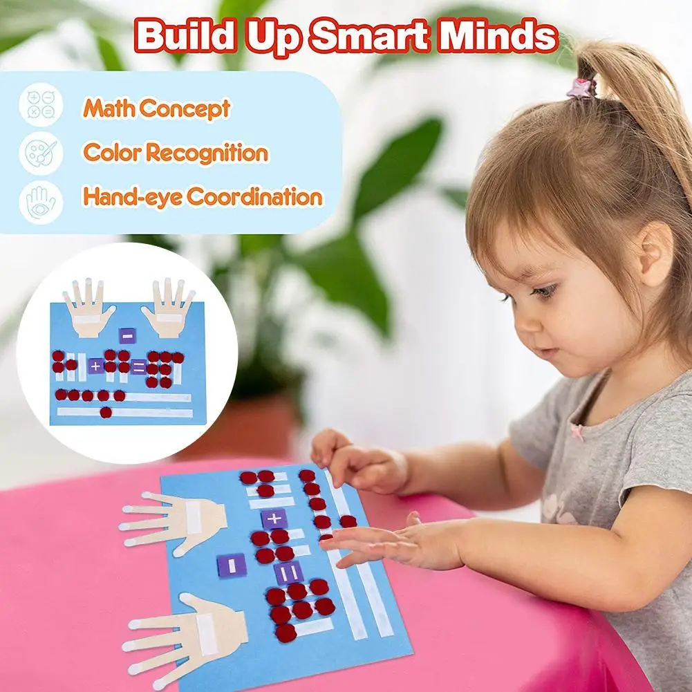 

Kid Math Toys Children Counting Addition Subtraction Calculations Learning Felt Finger Numbers Toy DIY Craft Educational Toys