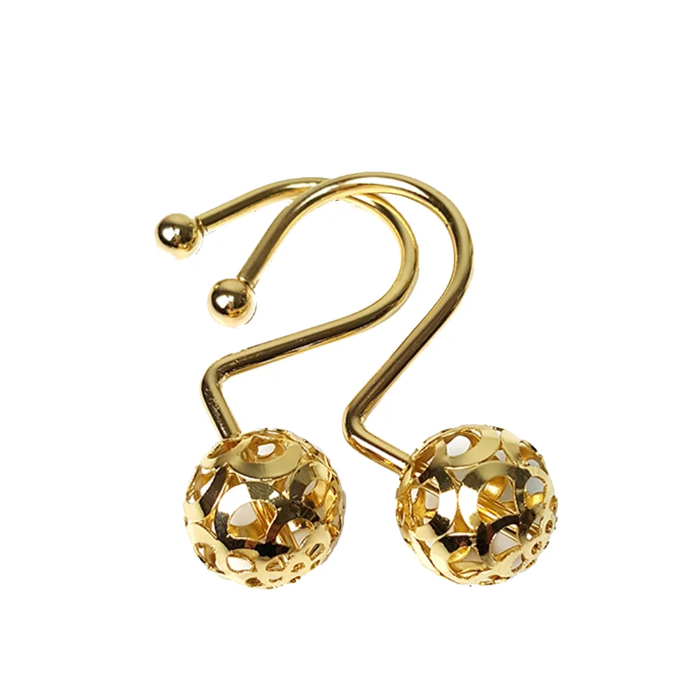 

Curtain Shower Hooks Hook Hanger Glide Liner Rings Metal Ring Double Decorative Clips Holders Accessories Decoration Hanging