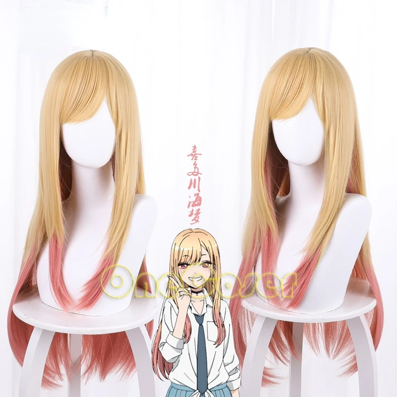 Аниме Мой наряд дорогой Марин Китагава искусственные розовые волосы с