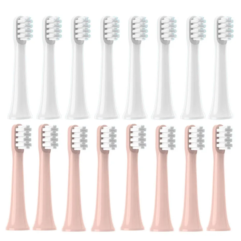 

8PCS Replaceable For XIAOMI MIJIA T100 Brush Heads Sonic Electric Toothbrush Soft DuPont Bristle Brush Vacuum Refills Nozzles