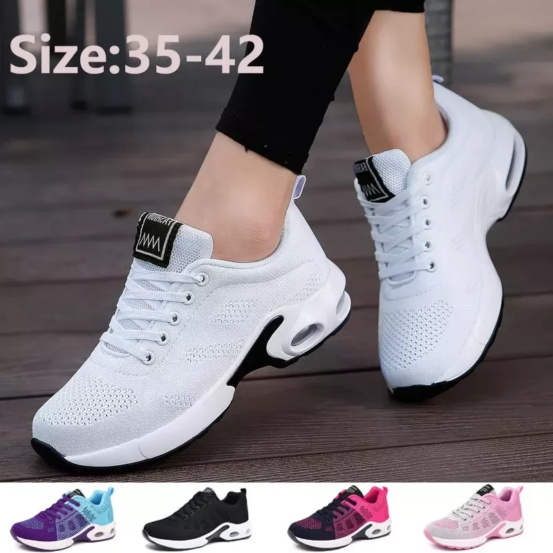 

new breathable mesh air cushion platform shoes women sneakers Lace-up casual sneakers women shoes woman Plus Size 35-43