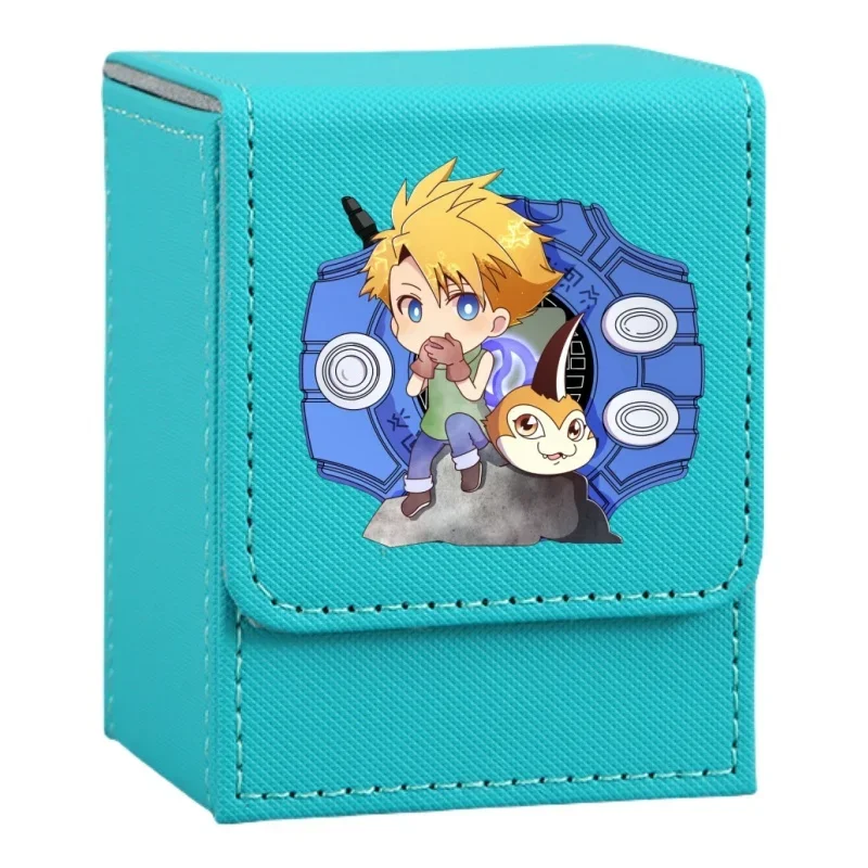 Фото Digimon Adventure Yagami Taichi Card Case Yamato Takenouchi Koromon Diy Кожаные фигурки героев Аниме Коллекция игр Коробка №3