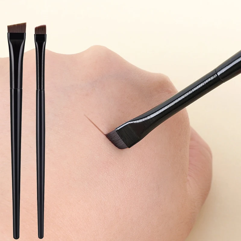 

1pcs Brow Contour Brush Portable Small Angled Eyebrow Eyeliner Brush Black Makeup Eye Liner Brush Women Cosmetic Beauty Tools
