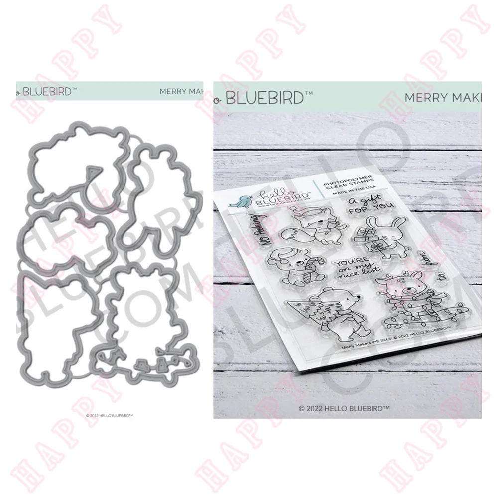 

Cutting Dies Stamps Christmas Merry Makers Scrapbook Diary Decoration Paper Craft Embossing Template DIY Greeting Card Handmade