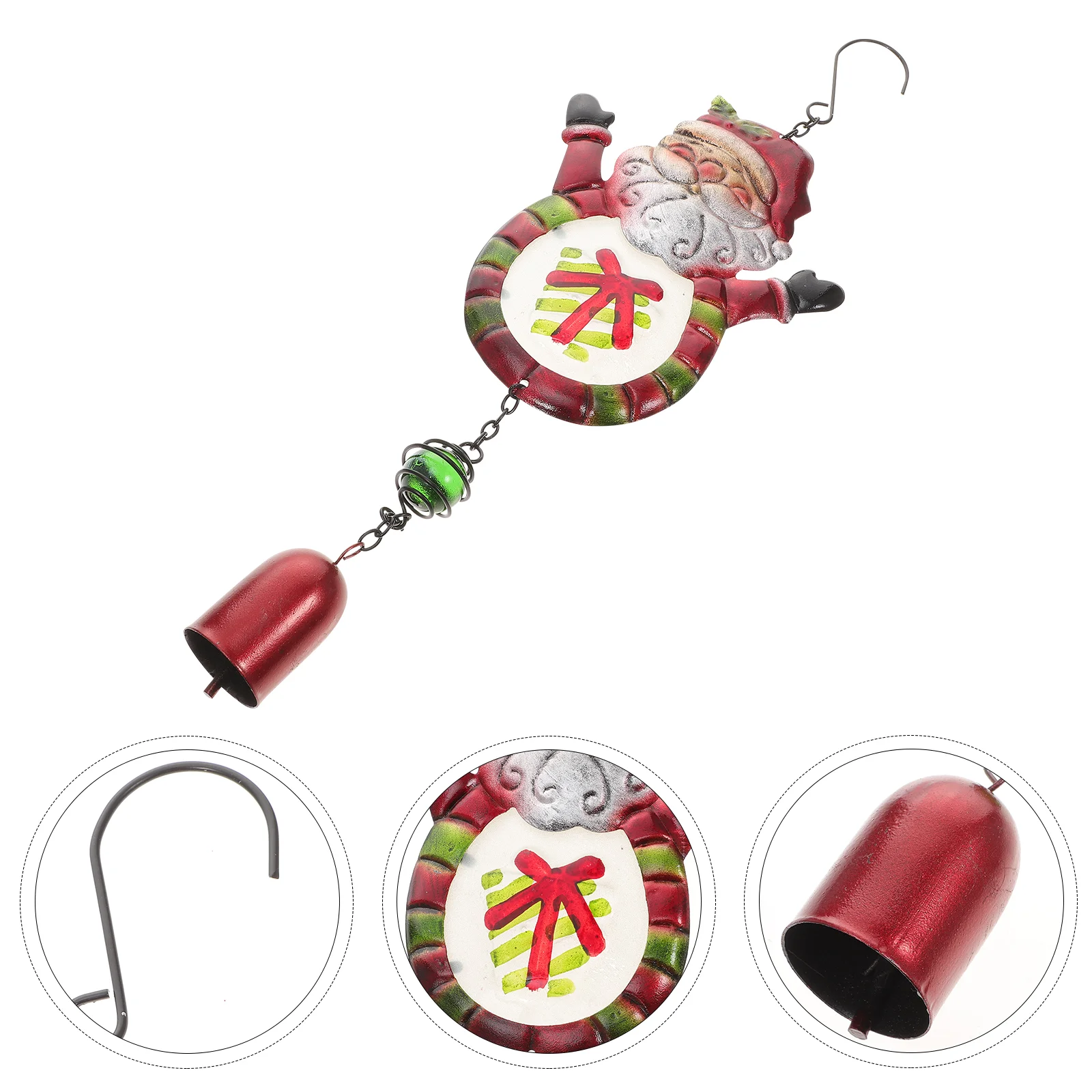 

Christmas Wind Chime Bells Hanging Bell Chimes Ornament Decorative Pendant Furin Jingle Adornment Santa Decorations Tubes Metal