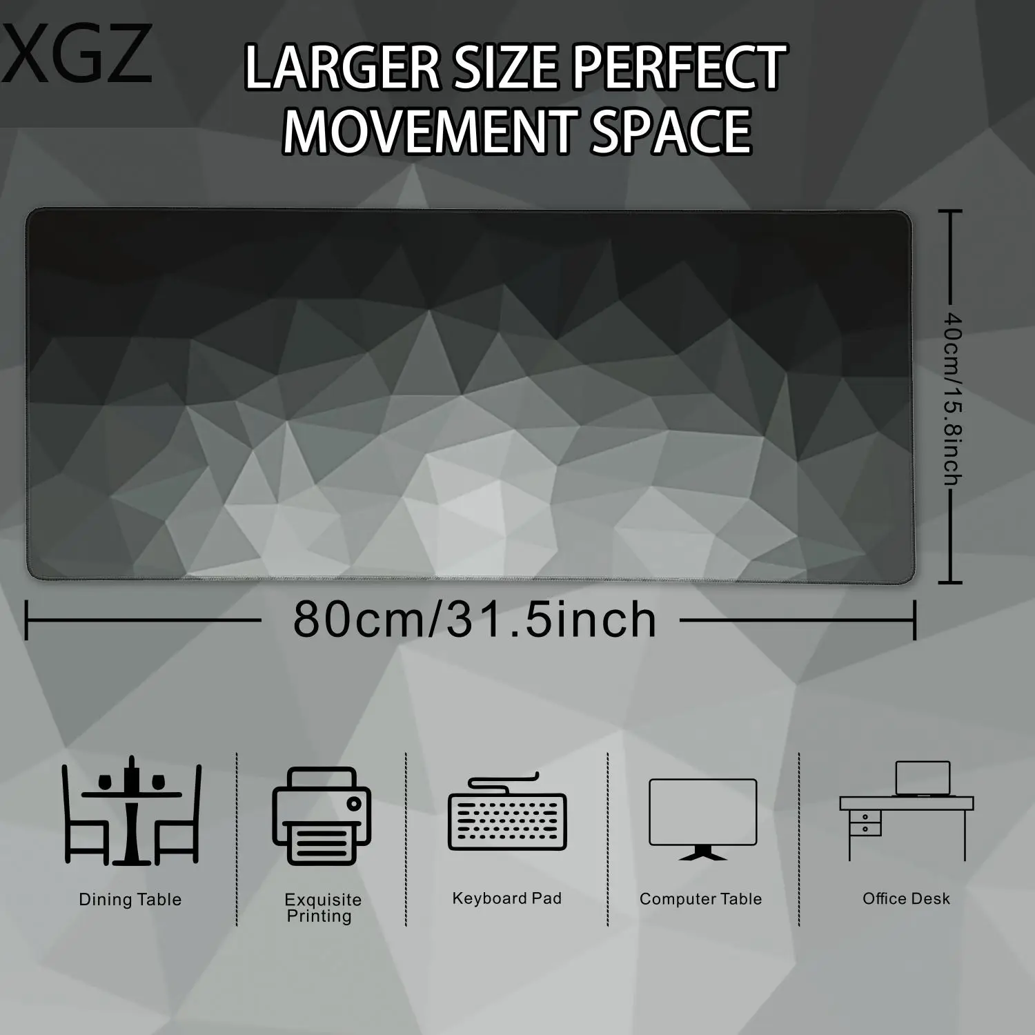 Большой настольный коврик 900 × 400 XL XXL игровой для мыши противоскользящая