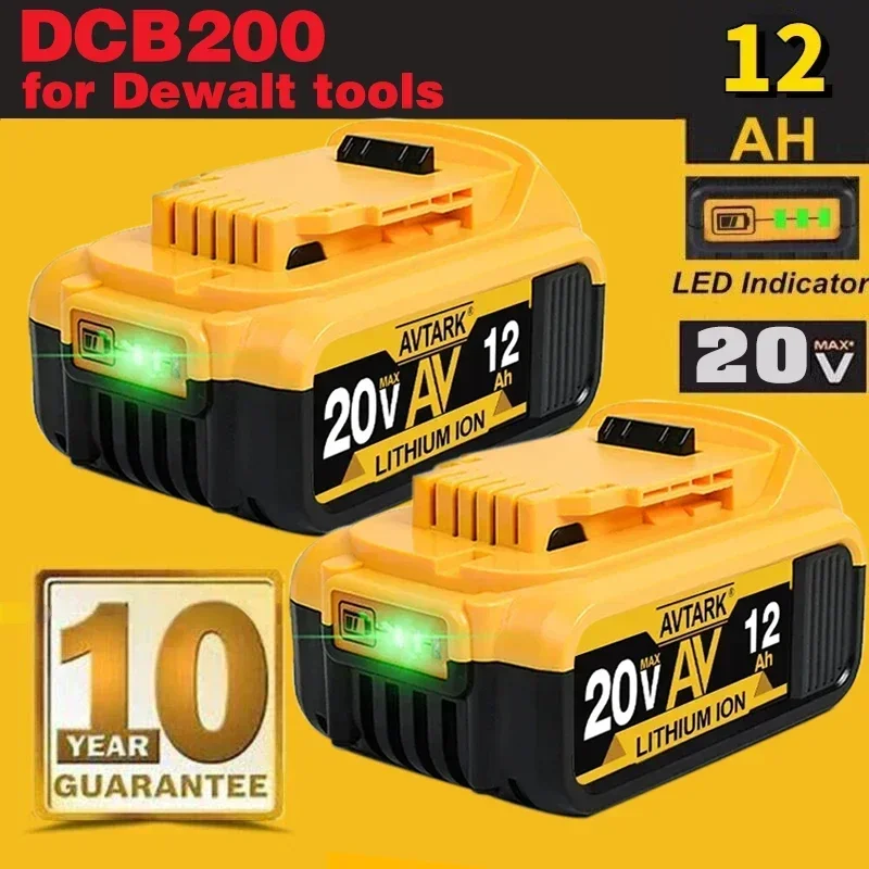 Сменный литий-ионный аккумулятор для DeWalt DCB205 DCB201 DCB203 20 в 8 0 Ач 12