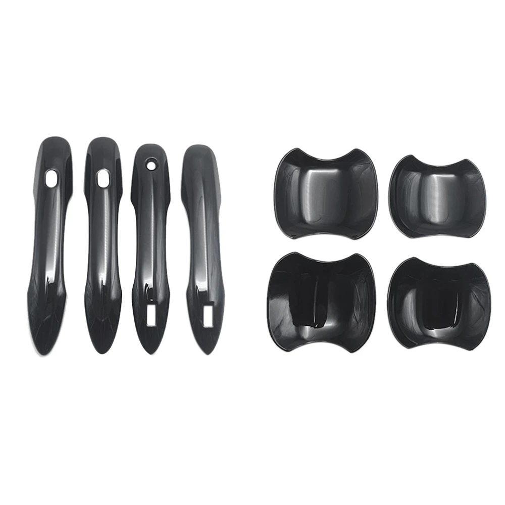 

8PCS for Toyota Voxy Noah R90 2022 Car Door Handle Bowl Decoration Cover Trim Bright Black