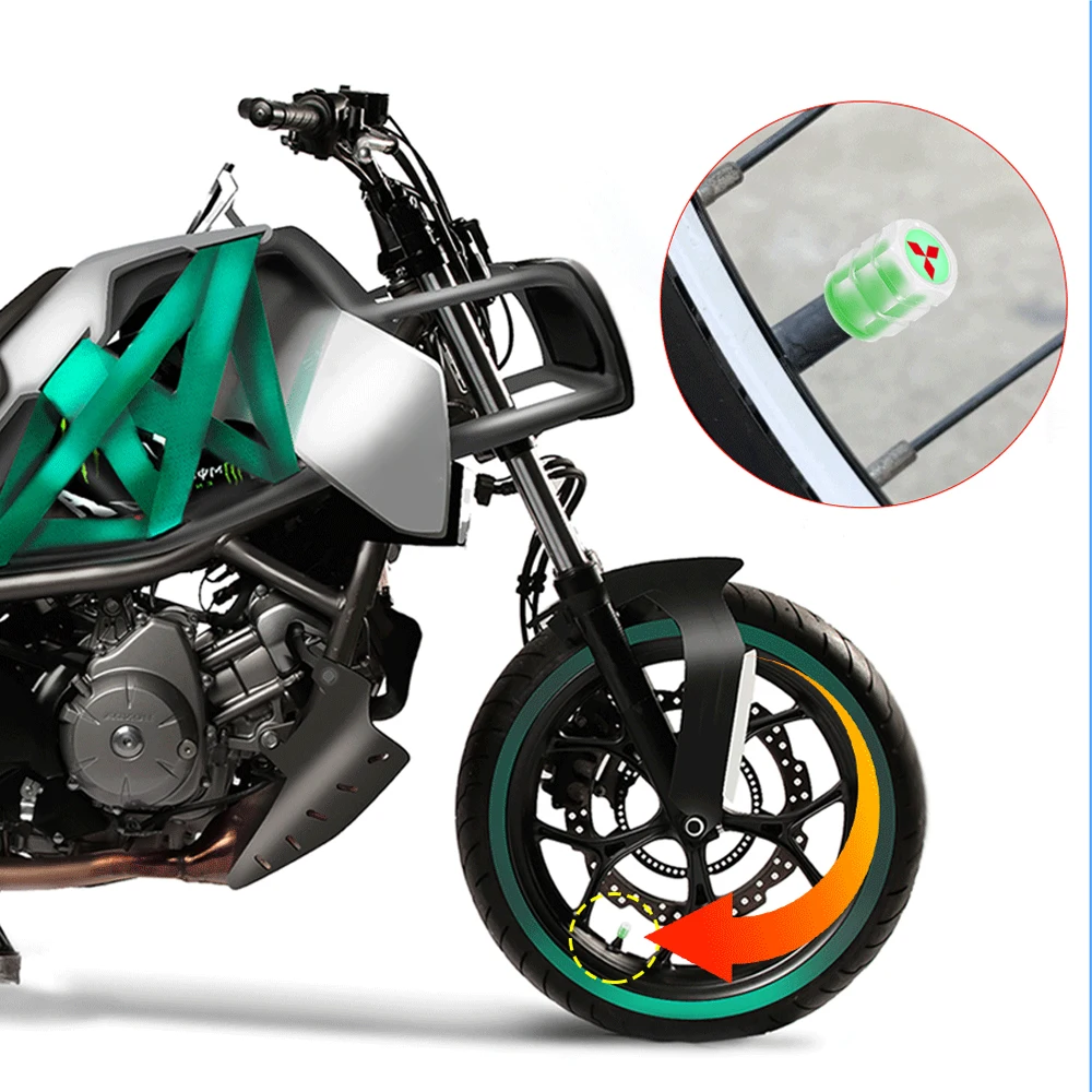 Светящиеся автомобильные значки колпачки для клапанов шин чехлы Mitsubishi Ralliart ASX